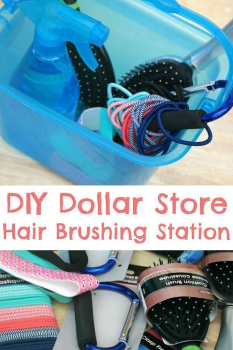 Back to school is the perfect time to make a DIY Dollar Store Hair Brushing Station!! https://www.mamacheaps.com/2018/08/diy-dollar-store-hair-brushing-station.html Hair Brushing, Easy Teacher Gifts, Hair Stations, Teacher Gift Printables, Lotion Gift, Diy Back To School, Free Printable Gift Tags, Hair Supplies, Random Ideas