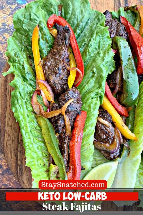 Steak Lettuce Wraps, Beef Fajita Marinade, Steak And Veggies, Paleo Steak, Keto Steak, Steak Marinade Recipes, Beef Fajitas, Diet Dinner Recipes, Homemade Seasoning