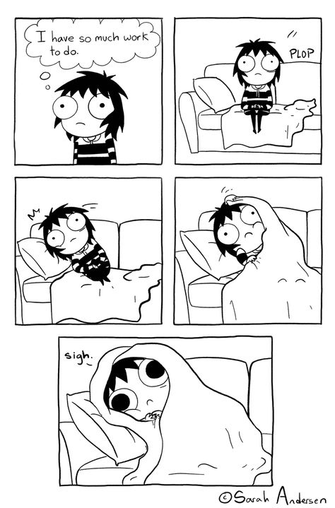 Sarah Anderson Comics, Sarah's Scribbles, Sarah Andersen, 4 Panel Life, Online Comics, Cute Comics, Comic Strip, Bones Funny, Funny Comics