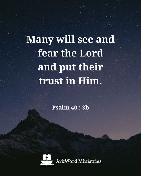 Many will see what God has done and be amazed. If you agree, please comment “Amen” below. Please also follow us and share this pin. Bible Quotes Pictures, Prayer Inspiration, Uplifting Scripture, Psalm 40, Christian Sayings, Doc Holliday, Spiritual Stuff, Bible Quotes Wallpaper, Faith Bible