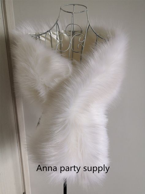 Faux fur stole Length 165cm approx 65inches Wide 30cm approx 12inches Weight 600g approx 1.3 lb Warm and soft faux fur stole. Other color is available too. Here is the listing for other color. https://www.etsy.com/listing/549654635/white-black-light-brown-ivory-gray-faux?ref=listings_manager_grid Regular shippment (ePacket ,Hongkong Post ,China Post ) Shipping time : 5-40days by regular shipment (ePacket ,China Post) Usually shipping to USA,CA,AU,JP,EURO  5-18days (50%) 18-28 days (48%) 28-40day Black Dress White Fur Shawl, Silver Fur Shawl, Faux White Fur Shawl, White Fur Shoulder Wrap, White Faux Fur Scarf, White Fur Wrap, Fluffy White Scarf, White Fur Stole, White Fur Scarf