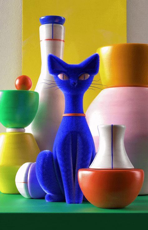 Meows on Behance Creative Animation, Blender Animation, Art In Motion, Chanel Art, Product Animation, Unusual Art, 3d Illustrations, 3d Artwork, Animation Design