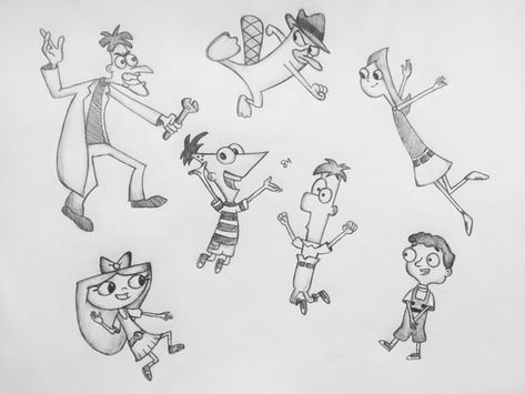 Pencil drawing of Phineas and Ferb - 31/7/18 #cartoon #pencildrawing Phineas And Ferb Sketch, Phineas And Ferb Tattoos Ideas, Phineas And Ferb Drawings Easy, Phineas And Ferb Drawings, Phineas And Ferb Tattoos, Pencil Sketches Of Girls, Harry Potter Sketch, Phineas E Ferb, Disney Inspiration