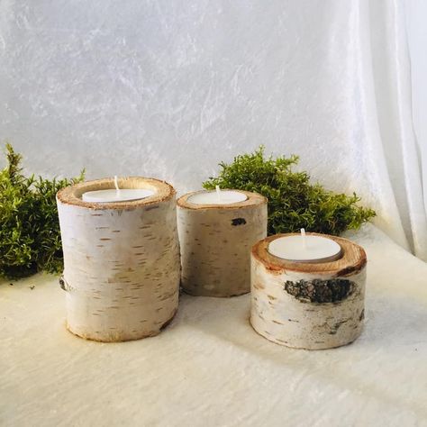 White Birch Candle Holderscandle Holderslog Candle | Etsy Candlesticks Wedding Centerpieces, Birch Log Candle Holder, Birch Wood Candle Holders, Candlesticks Wedding, Log Candle Holder, Birch Candle Holders, Log Candle Holders, Advent Candle Holder, Wooden Candlesticks