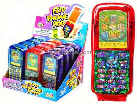 Kidsmania Flip Phone Pop Toy Candy Wholesale  Kidsmania's Flip Phone Pop Toy Candy.   Grape  Watermelon  Blue Raspberry  Product Box: 1 x 12 CT Corporate Holiday Gifts, Sugar Free Candy, Giant Candy, Candy Pop, Pop Toys, Flip Phone, Bulk Candy, Sour Candy, Flip Phones