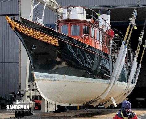 Pusey & Jones 126 ft Steam Yacht 1901/2009 - Sandeman Yacht Company Steam Yacht, Laying Decking, Wooden Boat Building, Water Valves, Motor Yacht, Steam Engine, Edwardian Era, Time Machine, Wooden Boats