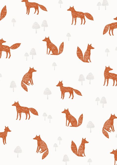 fox print Fox Illustration, Fox Pattern, Art Et Illustration, Pattern Illustration, Textile Patterns, Stuffed Animal Patterns, Of Wallpaper, Surface Pattern Design, Art Paint