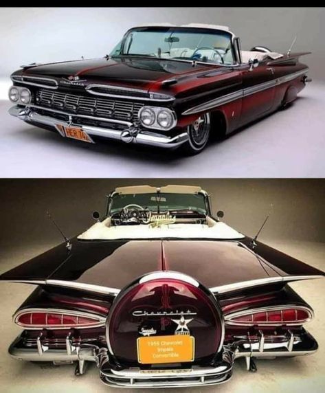 Chevrolet Impala 1959, 59 Chevy Impala, Classic Cars Trucks Chevy, Classic Cars Chevy, Cool Old Cars, Hot Rods Cars Muscle, Custom Cars Paint, Lowrider Cars, Custom Muscle Cars