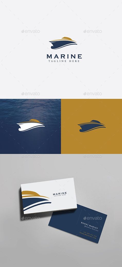 Boat Logo Design Inspiration, Yacht Branding, Boat Logo Design, Yacht Logo, Gold Graphic Design, Marine Logo, Minimal Logo Design Inspiration, Dubai Yacht, Boat Logo