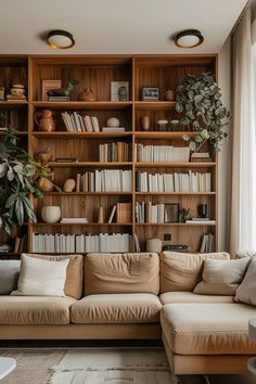 Scandinavian Library, Dream Townhouse, Modern Home Library, Bookshelf Living Room, Sustainable Living Room, Rittenhouse Square, Contemporary Shelving, Library Living Room, Contemporary Bookcase