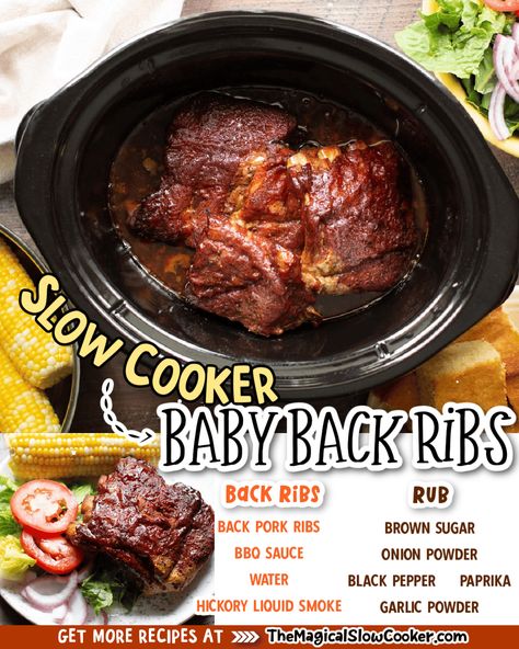 Cooking Ribs In The Crockpot, Ribs In Crockpot Slow Cooker, Baby Back Ribs In Crock Pot, Crockpot Baby Back Ribs Recipes, Crockpot Ribs Recipes Slow Cooker, Rack Of Ribs In Crockpot, Best Crockpot Ribs Slow Cooker, Back Ribs Slow Cooker, Crockpot Baby Back Ribs