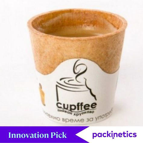 'Cupffee' is an edible coffee cup that brings a whole new meaning to the phrase "eating your problems away." The innovative cup is made from grain products and acts similarly to an ice cream cone - holding its shape while in use, but easy to break apart and eat after use by the consumer The cup's interior doesn't alter the taste of the coffee and unlike an ice cream cone remains intact, even when immersed in a hot beverage. Cupffee Ice Cream Cone Packaging, Cone Packaging, Food Truck Menu, Holiday Cookies Christmas, Cookies Christmas, An Ice Cream, Sustainable Packaging, Ice Cream Cone, Holiday Cookies