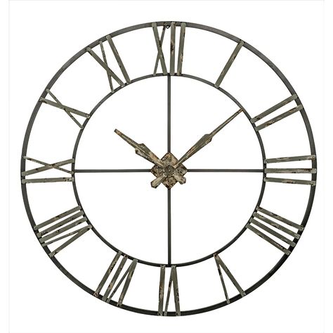 Cooper Classics Eshe Metal Skeleton Clock | Perigold Farmhouse Wall Clocks, Skeleton Clock, Living Room Mantel, Oversized Wall Clock, Analog Clock, Wall Candle Holders, Grandfather Clock, Clock Decor, Telling Time