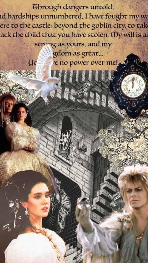 Labyrinth Wallpaper, Sarah Labyrinth, Labyrinth Jareth, Labyrinth 1986, Fantasy Life, World Of Fantasy, Labyrinth, David Bowie, Greys Anatomy