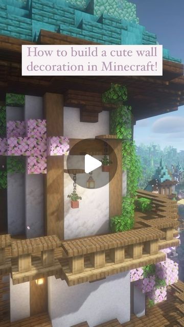 Capuchinbird • Minecraft builds and inspiration! on Instagram: "How to build a cute wall decor in minecraft! Did you know you can hang pots like this? You can build this on the outside or inside wall of your builds :3 I like adding these hanging plants because they look so cute!! 

🌷Follow for more build ideas and inspiration for minecraft!
🐚 Save for later <3" Cute Wall Decor, Minecraft Inspo, Hanging Plants, Did You Know, Minecraft, Knowing You, The Outsiders, Wall Decor, Canning