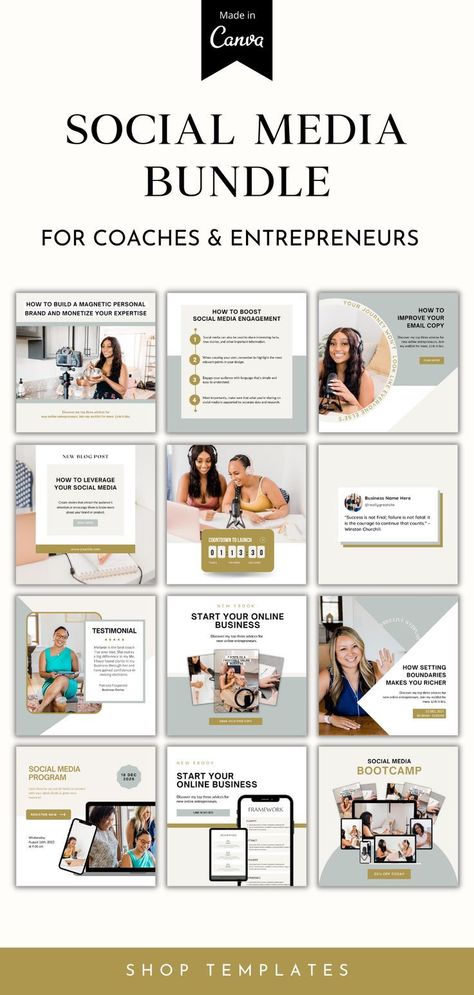 Social Media Templates Coach Instagram Feed, Coach Instagram, Grow Instagram, Facebook Post Template, Instagram Graphic, Instagram Engagement, Latest Instagram, Instagram Feed Ideas, Post Instagram