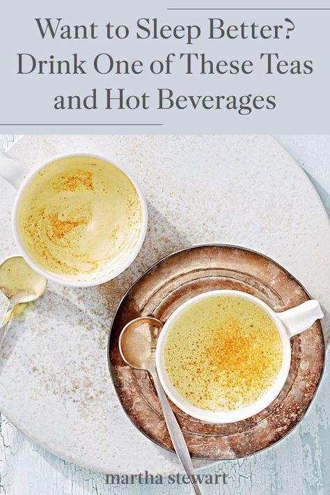 Another simple way to help yourself sleep better? Create an evening routine to include some downtime and a warm drink with antioxidant properties that help ward off free radicals. We outline the very best teas and drinks to sip before bed to get a better night's rest. #marthastewart #recipes #drinkrecipes #drinkideas #fundrinkrecipes Golden Latte, Hot Drinks Recipes, Making Iced Tea, Fresh Turmeric, Natural Colon Cleanse, Turmeric Benefits, Latte Recipe, Unsweetened Almond Milk, Best Tea