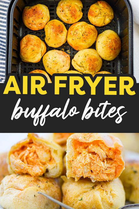 Buffalo Chicken Bombers, Buffalo Chicken Stuffed Biscuits, Buffalo Chicken Biscuits, Buffalo Chicken Bombers Recipes, Buffalo Chicken Air Fryer Recipes, Buffalo Chicken Bombshell, Air Fryer Buffalo Chicken Bites, Buffalo Chicken Bites Air Fryer, Buffalo Chicken Air Fryer