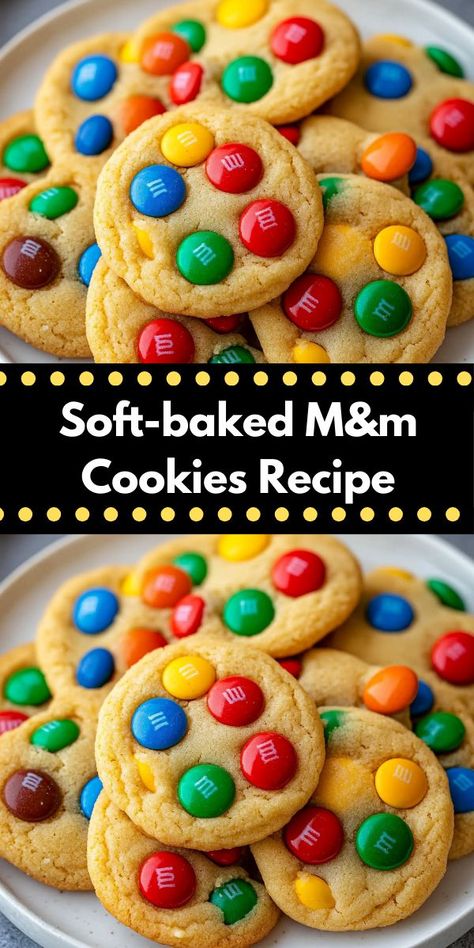 Looking for a delightful treat to share with your family? This soft-baked M&M cookies recipe is the perfect solution. It's incredibly easy to prepare and produces cookies that are bursting with colorful flavor, making it a hit for any occasion. Mnm Cookies Recipe, Mnm Cookies, Christmas Baking Easy, Cookie Board, M M Cookies, Colorful Chocolate, Tasty Dessert, Chocolate Candies, Soft Bakes