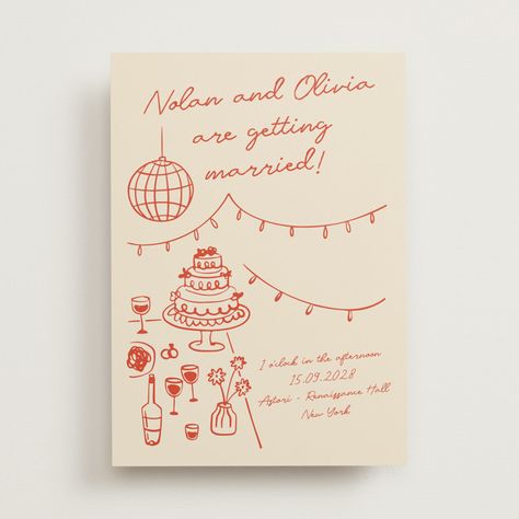 Korean Wedding Invitation, Library Card Wedding Invitations, Mexican Wedding Theme, Backyard Wedding Invitations, Save The Date Illustrations, Vintage Mexican Wedding, Doodle Wedding, Hand Drawn Invitation, Wedding Invite Inspiration