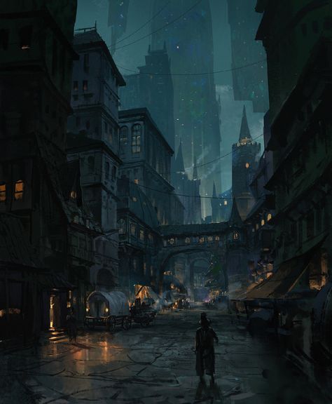 Medieval Apartment, Steampunk City, Dark City, 다크 판타지, Fantasy City, Fantasy Setting, Fantasy Places, Fantasy Art Landscapes, Fantasy Concept Art