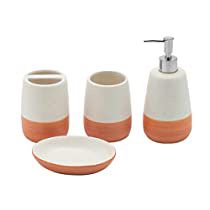 Check this out on Amazon Terracotta Soap Dispenser, Coral Bath Accessories, Terracotta Bathroom Accessories, Coral Bathroom Decor, Orange Bathroom Accessories, Orange Bathroom Decor, Counter Bathroom, Orange Bathroom, Orange Bathrooms