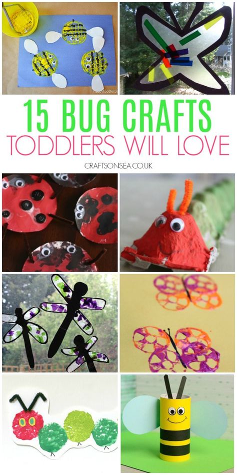 Easy bug crafts for toddlers and preschoolers #toddler #kidscrafts #kidsactivities Bug Crafts For Toddlers, Bug Activities, Bugs Preschool, Insect Activities, Crafts For Toddlers, Insect Crafts, Spider Crafts, Insects Theme, Bug Crafts