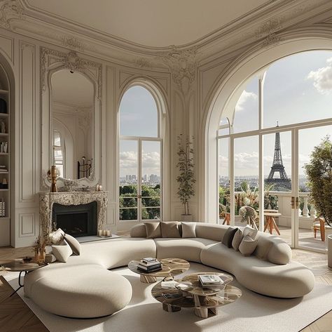 High Ceiling Living Room, Dream Closet Design, Dream Life House, Rich Home, Classic Living Room, Paris Design, City Apartment, Dream House Exterior, Dream House Plans