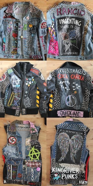 1c54985e4f95b7819ca0357c0cb9a09fdesc42011449ri Punk Denim Jacket, Outfits Punk, Ropa Punk Rock, 50 Dresses, Cultura Punk, Punk Fashion Diy, Jacket Diy, Estilo Punk Rock, Diy Outfits