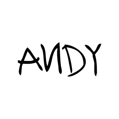 Andy Toy Story, Toy Story Tattoo, Toy Story Andy, Disney Signatures, Disney Characters Signatures, Disney Names, Vinyl Magnets, Tattoos For Women Half Sleeve, Name Tattoos