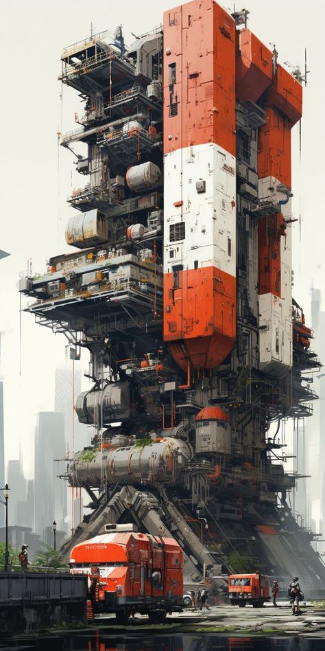 Random Text, Scifi City, Girl Emo, Girl Frontline, Emo Anime, Sci Fi Architecture, Sci Fi Landscape, Futuristic Building, Sci Fi City