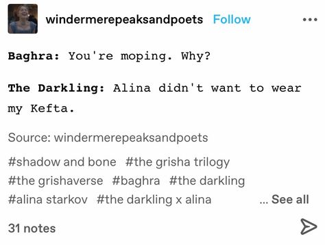 Shadow And Bone Headcanons, Shadow And Bone Tumblr, Shadow And Bone Memes Hilarious, Shadow And Bone Incorrect Quotes, Shadow And Bone Funny, Grishaverse Funny, Six Of Crows Funny, Shadow And Bone Fanart, Shadow And Bone Book