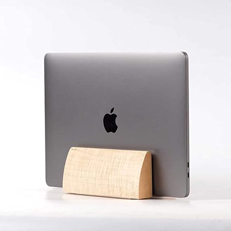 Wooden Vertical Laptop Stand, Desktop Dock for Apple MacBook (Maple): Buy Online at Best Price in Egypt - Souq is now Amazon.eg Vertical Laptop Stand, Newest Macbook Pro, New Macbook, Laptop Stand, Laptop Desktop, Solid Walnut, Apple Macbook, Macbook, Egypt