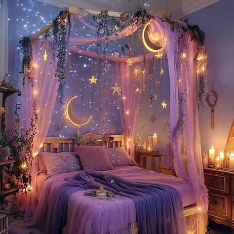 Celestial Room, Fairy Bedroom, Dream Bedroom Inspiration, Old Souls, Cute Bedroom Decor, Aesthetic Rooms, Dreamy Room, Dream Room Inspiration, Room Makeover Bedroom