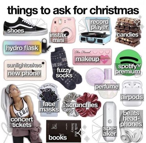 Things To Ask For Christmas, Things To Ask, Christmas Gifts For Teen Girls, Cool Gifts For Teens, Birthday Gifts For Teens, School Memes, Ideas Party