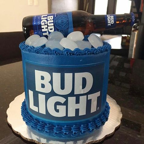 Bud Light Birthday Cake, Budlight Cakes For Men, Bud Light Birthday, Bud Light Cake, Cowboy Cupcakes, Dirty 30, Cakes For Men, Grooms Cake, Bud Light