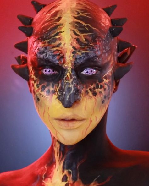 I am burnt! #picoftheday #lava #makeup Volcano Makeup, Lava Makeup, Inspirational Songs, Halloween 2024, Costume Makeup, Volcano, Face Painting, Makeup Ideas, Character Design