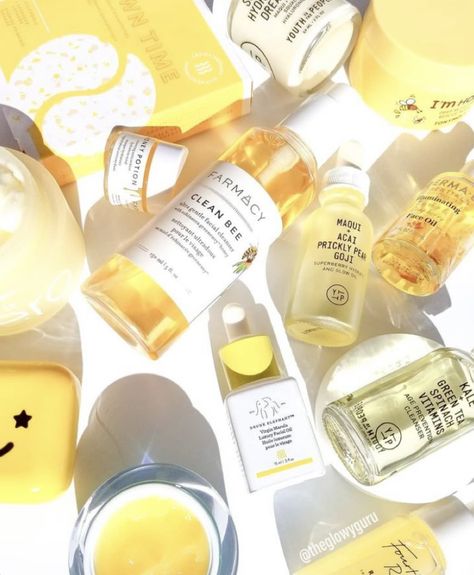 Yellow Aesthetic Pastel, Yellow Makeup, Expensive Makeup, Face Oils, Skincare Packaging, Skin Care Collection, Skincare Essentials, Favorite Skincare Products, Image Skincare