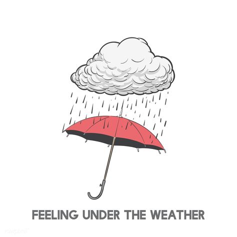 Anime Rain, Bad Drawings, Feeling Low, Cartoon Clouds, Feeling Under The Weather, Free Illustration Images, Under The Weather, Flying Pig, Broken Leg