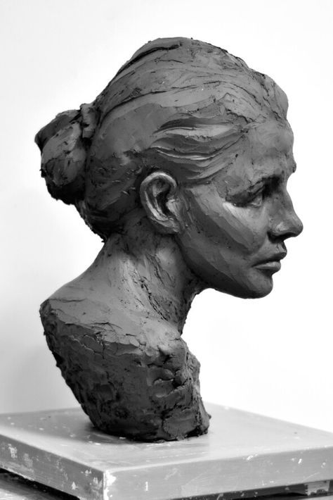 Joanna Martyniuk 2012 www.jmmartyniuk.wix.com/portfolio Human Face Sculpture, Human Sculpture Clay, Clay Face Sculpture, Clay Bust, Wood Carving Art Sculpture, Clay Hair, Ceramic Sculpture Figurative, Ancient Greek Sculpture, Anatomy Sculpture