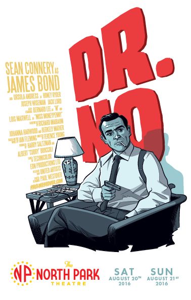 Dr No by Paul Westover Dr No Poster, Sean Connery James Bond, North Park, Sean Connery, Childhood Toys, James Bond, Film, Memes, Movie Posters