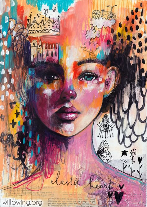 #257 Tamara Laporte: Mixed Media and Wellness with Willowing Arts | Home Tamara Laporte, Personal Skills, Mixed Media Faces, Mixed Media Portrait, Magical Realism, Mixed Media Tutorials, Life Book, Quirky Art, Collage Art Mixed Media