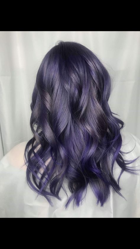 Smokey Violet #TheIronRose Lunar Tides Smokey Purple, Dark Smokey Purple Hair, Smoky Purple Hair, Smokey Purple Hair, Ashy Purple Hair, Ash Purple Hair, Hair Dues, Cold Hair, Violet Hair Colors