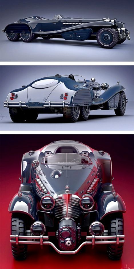 The steampunk car Hydra Schmidt Coupe - Captain America movie | Dieselpunk vehicles, Futuristic cars, Classic cars 6 Wheel Car, Dieselpunk Car, Steampunk Cars, Dieselpunk Vehicles, Steampunk Vehicle, Concept Cars Vintage, Captain America Movie, Fantasy Cars, Concept Car Design