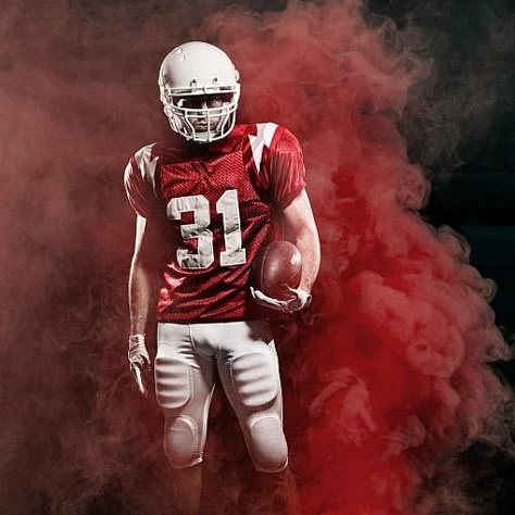 Smoke Bomb Overlays | Fire Football Pics, Dramatic Football Pictures, Flag Football Photography, Multi Sport Senior Pictures, Football Photoshoot Ideas, Senior Football Photography, Football Senior Photos, Football Photoshoot, Field Party