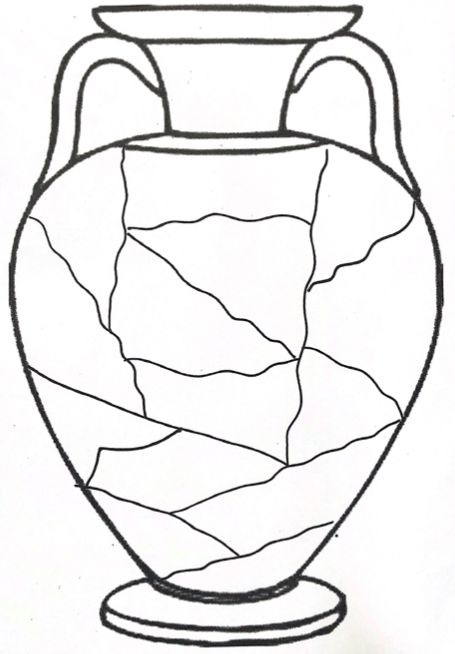 Greek Vase, Greek Vases, Outline Drawings, Vase, Drawings