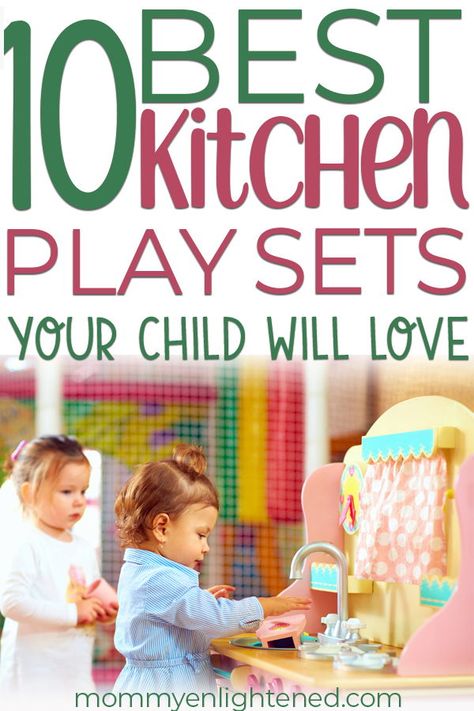 A kid's kitchen play set is a long lasting holiday or Christmas gift that your toddler or older child will love. These kind of toys encourage pretend play and are great for accelerating your child's development. #mommyenlightened #christmaswithkids #christmasgifts #pretendplay #kitchenplayset Best Play Kitchen, Kitchen Play Set, Kitchen Sets For Kids, Kitchen Toy, Toy Kitchen Set, Educational Play, Play Kitchens, Kids Play Kitchen, Pretend Play Kitchen