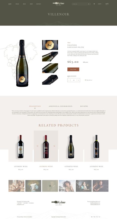 Wyine - Vineyard, Winery & Wine Shop Website Adobe XD Template Wine Website Design Inspiration, Wine Website Design, Website Design Shop, Wine Websites, Wine Website, Site Design Website, Xd Adobe, Wine App, Mobile Website Design