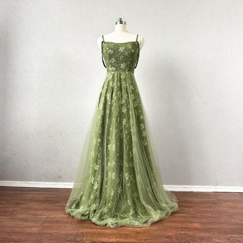 Green Floral Prom Dress, Prom Dress Corset Back, Olive Green Formal Dress, Olive Green Prom Dress, Light Green Prom Dress, Prom Dress Corset, Moh Dress, Dress Corset Back, Tulle Overlay Skirt