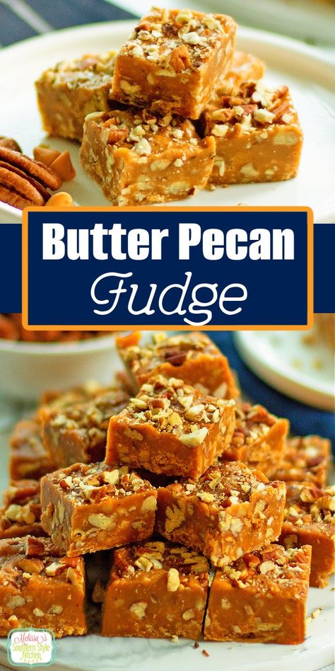 Butter Pecan Fudge Butter Pecan Fudge, Butter Pecan Fudge Recipe, Pecan Fudge, Walnut Fudge, Microwave Fudge, Fudge Recipes Easy, Candy Thermometer, Crunchy Pecans, Fudge Recipe